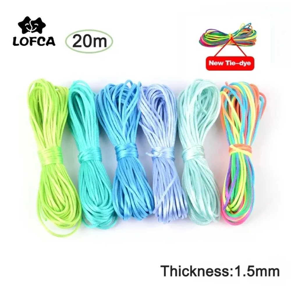 Ribbon Wired Satin - 20 m/grup DIY naylon kordonlar 1.5mm