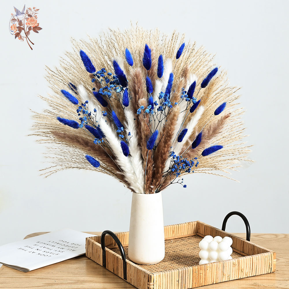 Florist Supply Bulk - 70 Kök Mavi Kabarık Tavşan Kuyruğu
