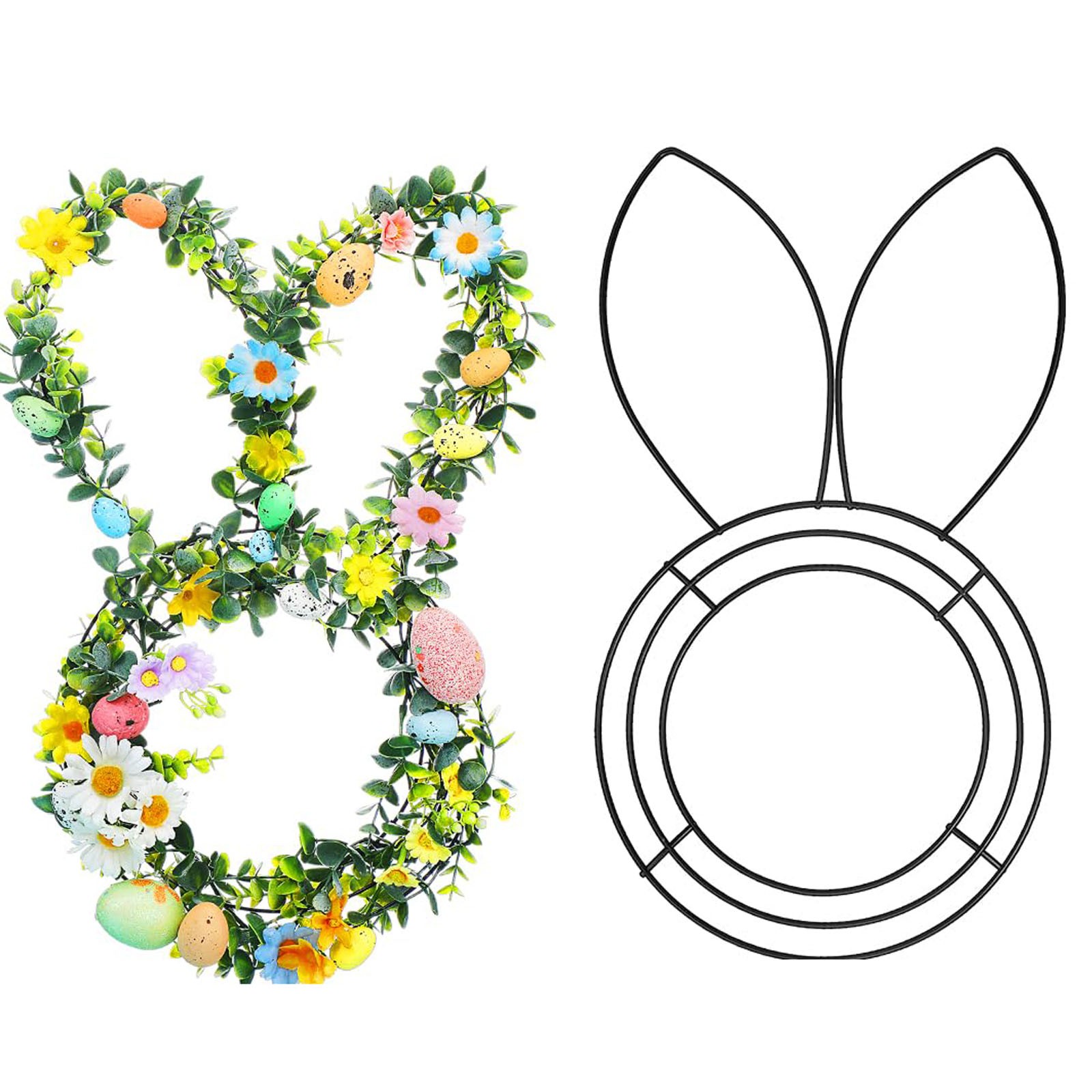 Wreath Form Wire - Paskalya Tavşanı Şeklinde Tel Çelenk Çerçevesi