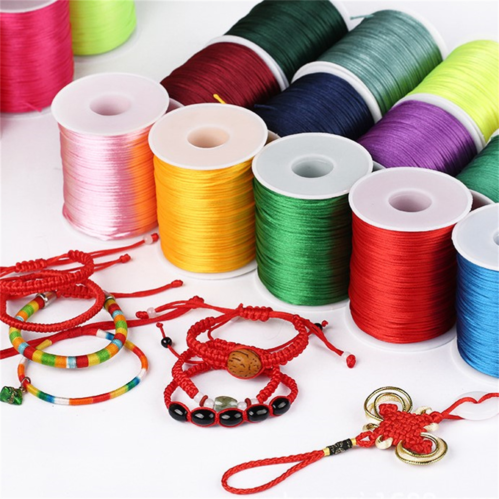 Ribbon Wired Satin - 1mm halat 50 metre/rulo saten Rattail