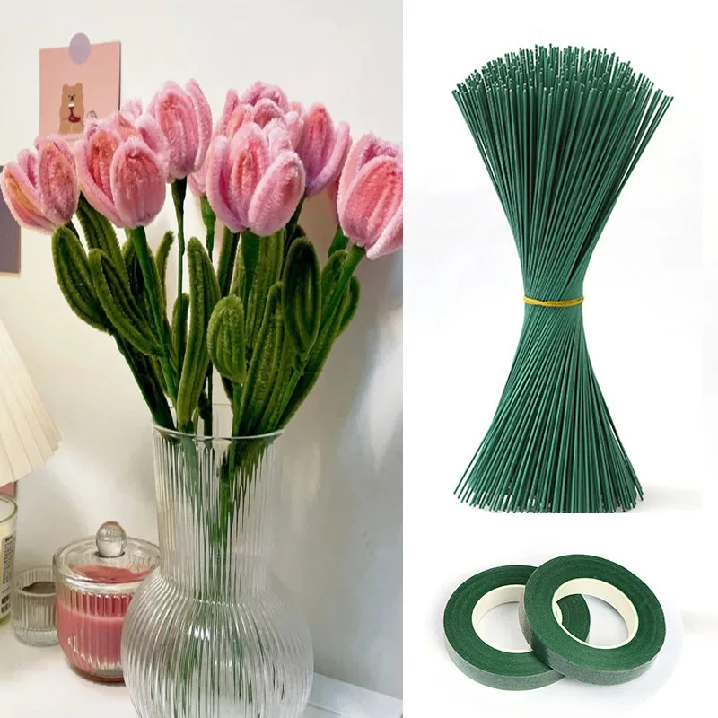 Florist Supply Bulk - Yapay Çiçek Kök Tel Çiçek Direği