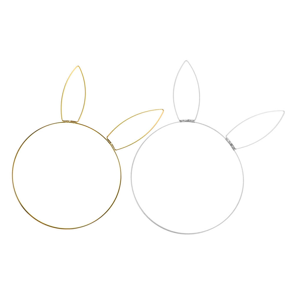 Wreath Form Wire - 2 Adet Tavşan Başlı Çiçek Çelengi