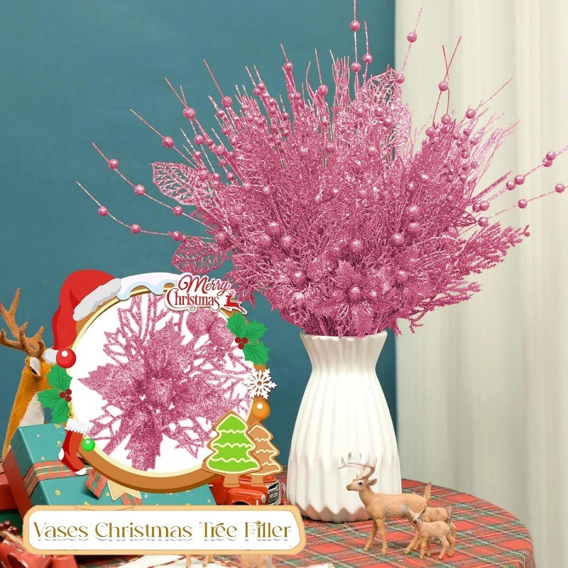 12 Adet Pembe Noel Ağacı Süsü  - Florist Supply Bulk incelemesi ve fiyatı