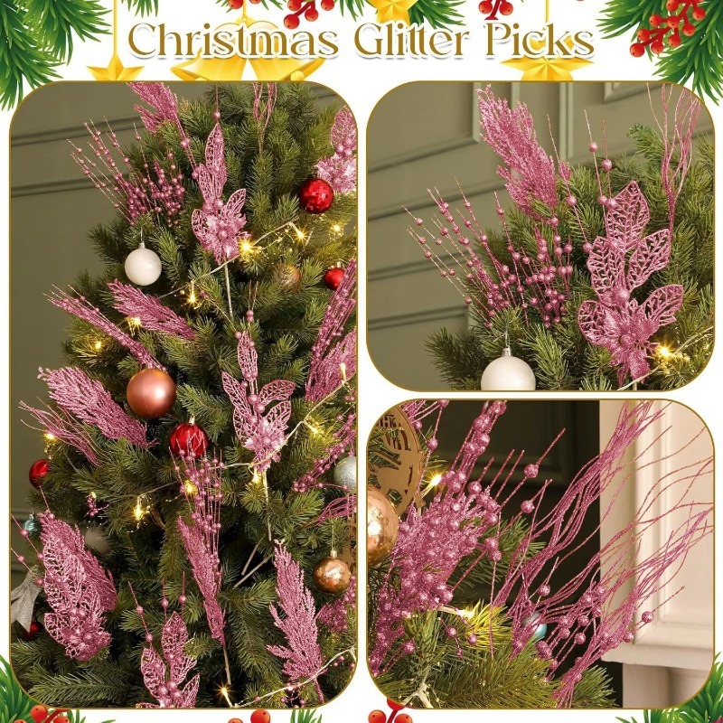 12 Adet Pembe Noel Ağacı Süsü  - Florist Supply Bulk incelemesi ve fiyatı