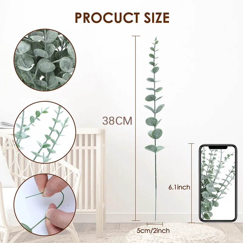 10 adet 38 cm Okaliptüs Kaynak - Florist Supply Bulk incelemesi ve fiyatı
