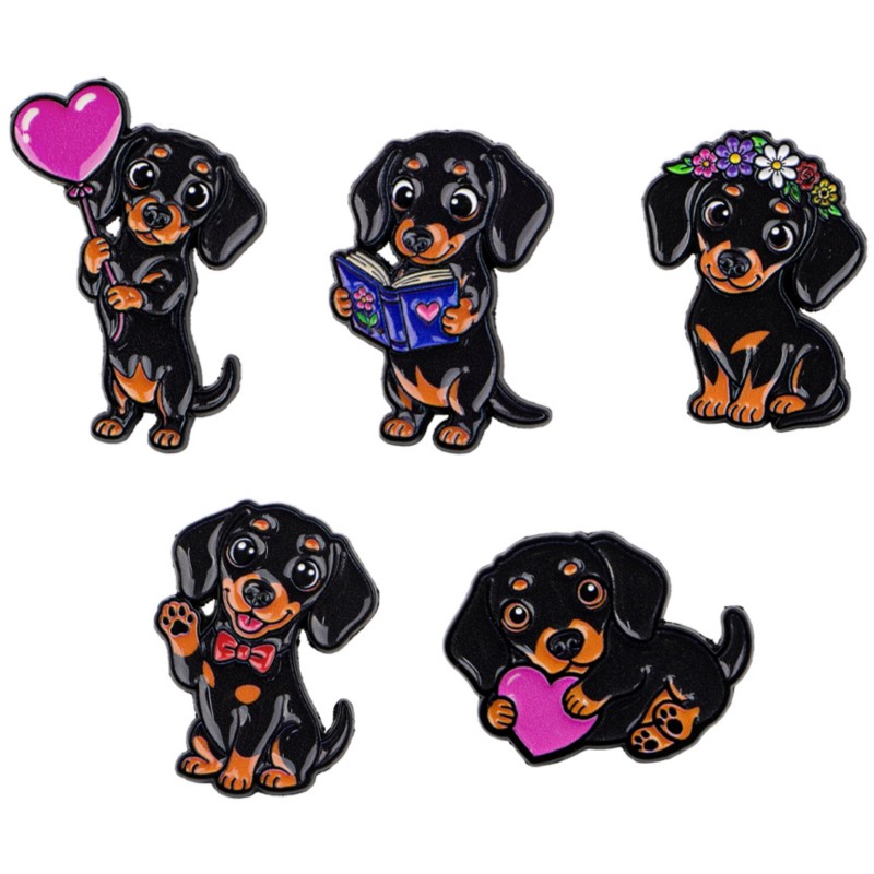 5 adet Sevimli Dachshund Emaye - Florist Supplies incelemesi ve fiyatı