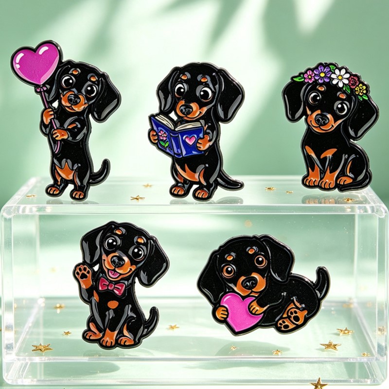 5 adet Sevimli Dachshund Emaye - Florist Supplies incelemesi ve fiyatı
