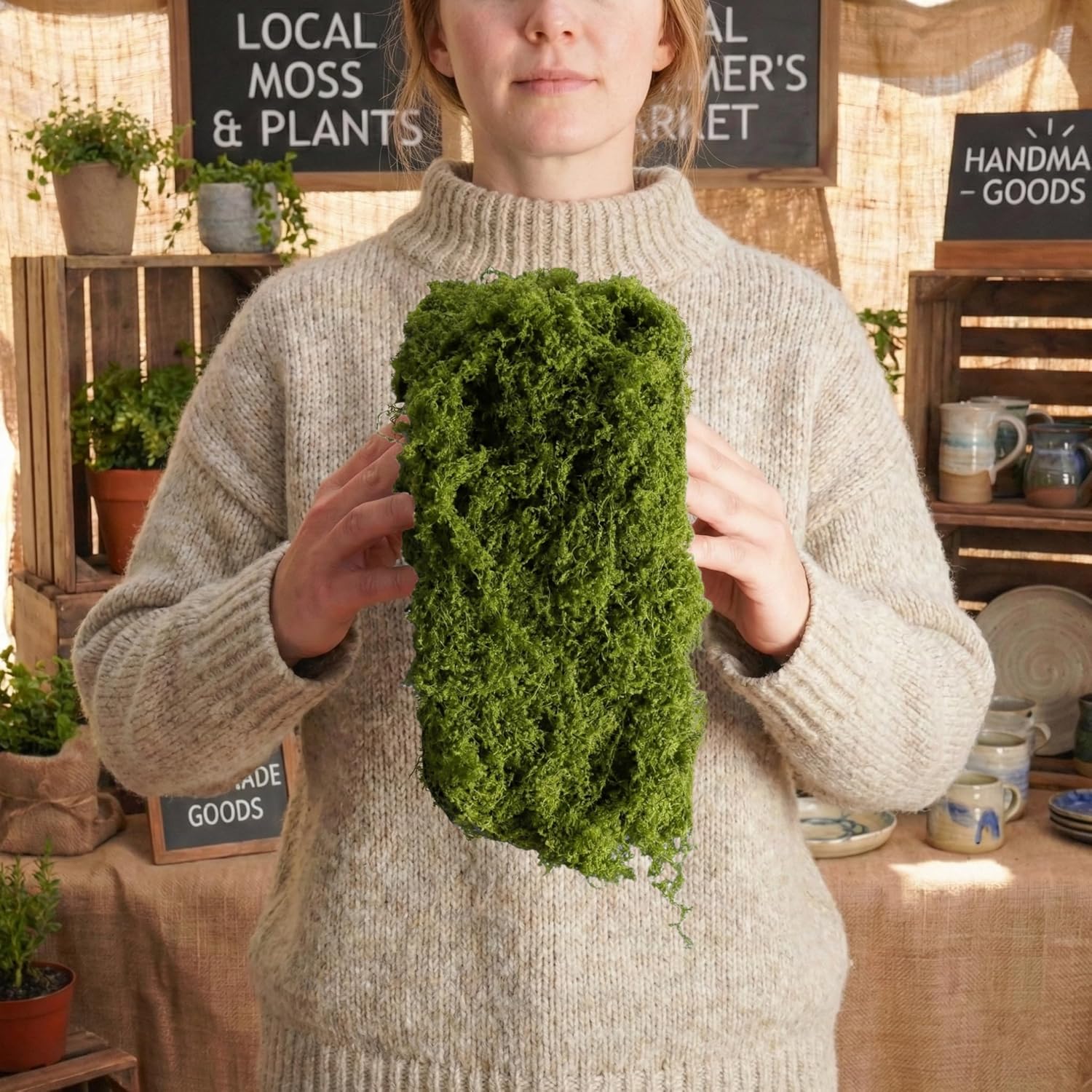 Yapay Yosun Masa Örtüsü Koyu Y - Preserved Moss Sheet incelemesi ve fiyatı