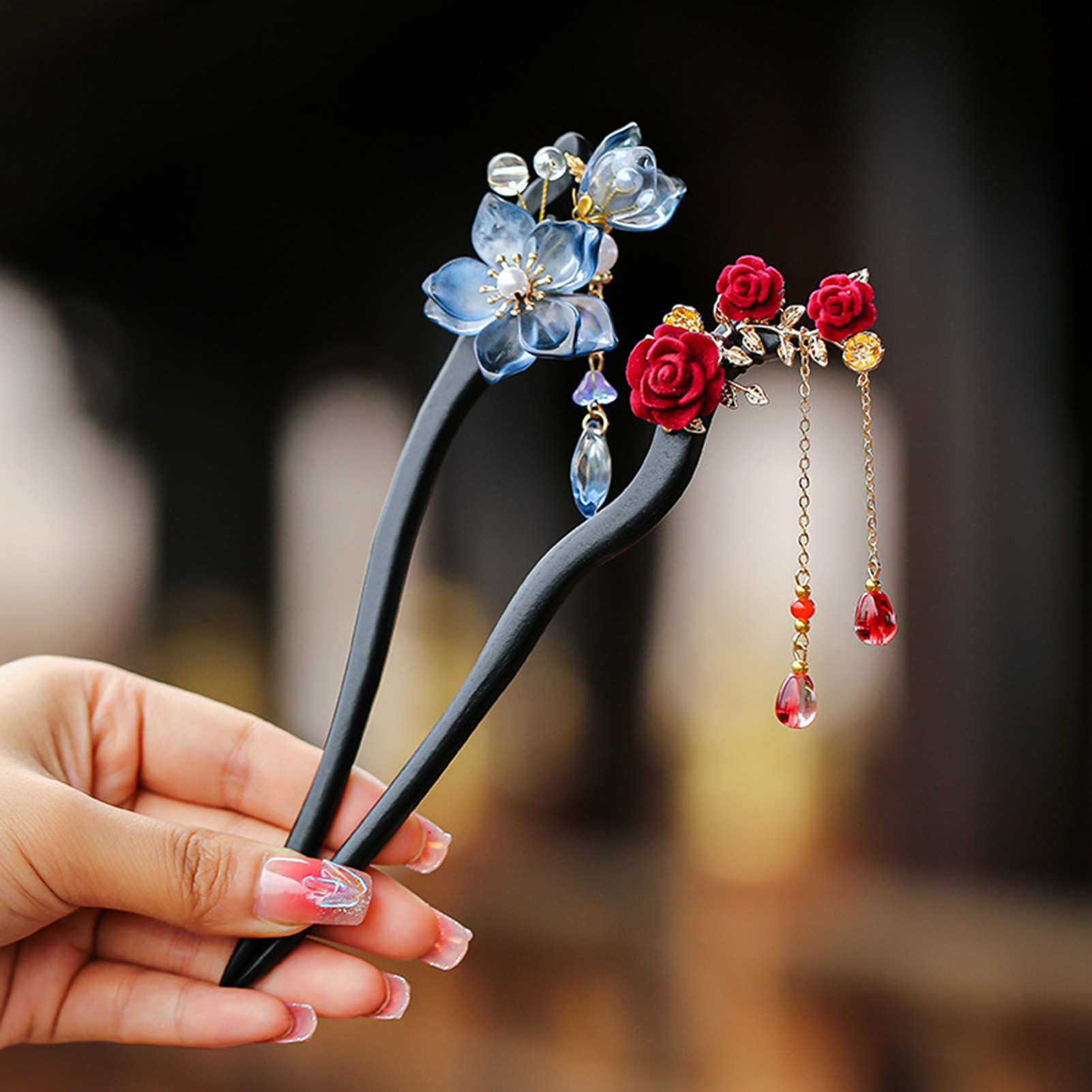 Çin tarzı çiçek püskül saç tok - Florist Supplies incelemesi ve fiyatı